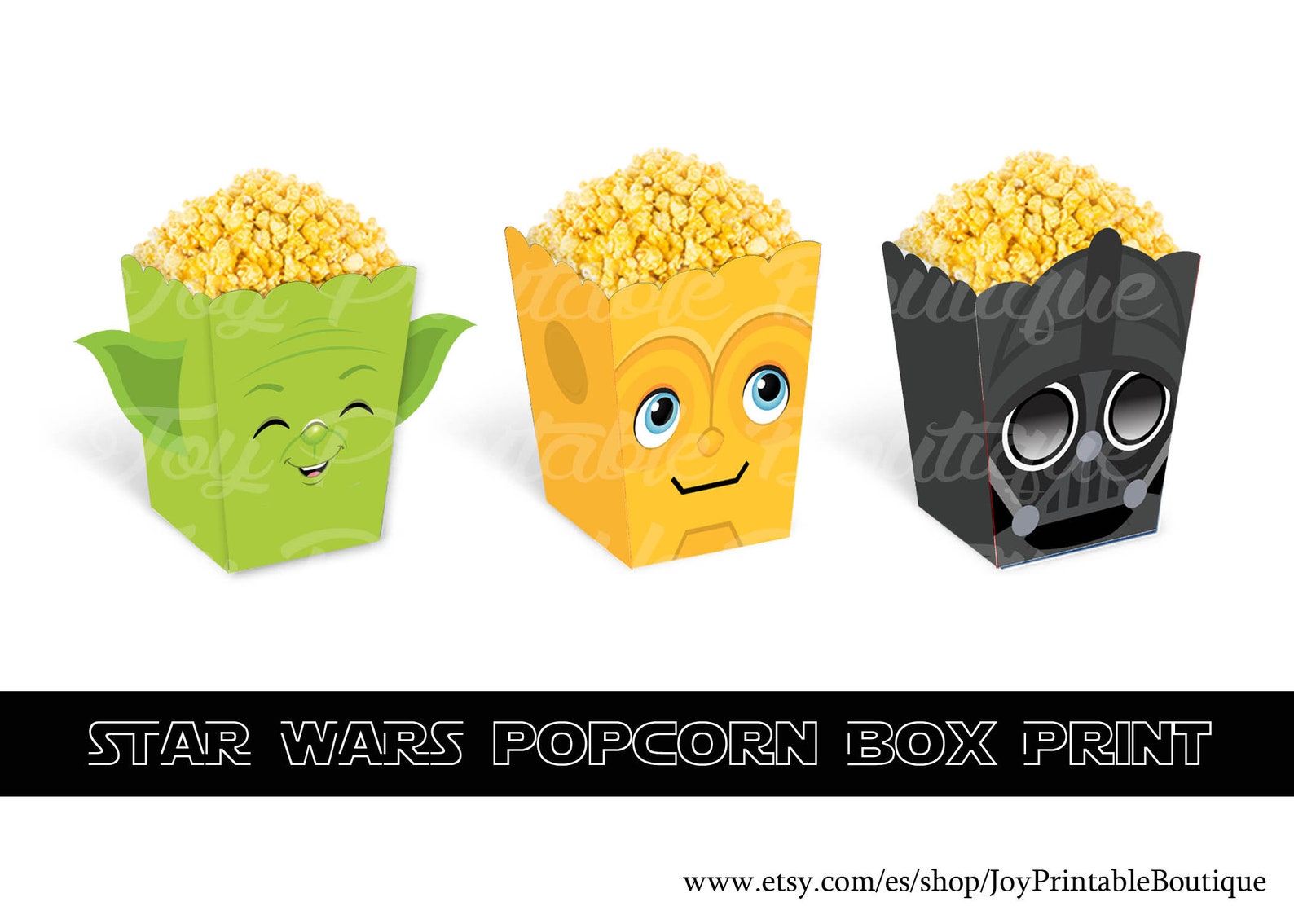 Printable Popcorn Box star Wars instant Download Digital Items Are Non-refundable - Etsy