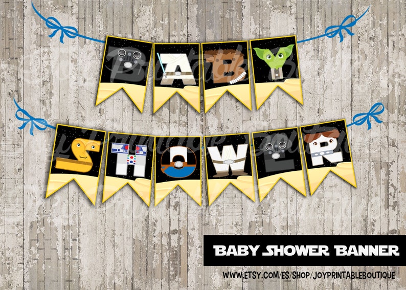 Printable Banner Star Wars for Baby Shower