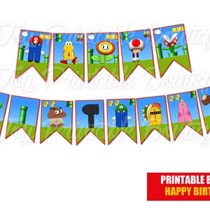 Printable banner Happy Birthday (instant download) Digital Items are Non-refundable