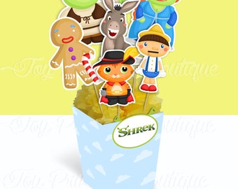 Printable centerpiece&quot; SHREK&quot; (instant download)  Digital Items are Non-refundable
