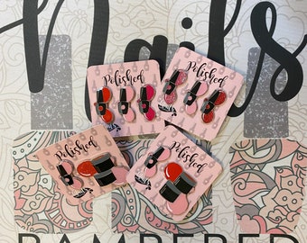 Nail Art/Tech Glitter Enamel Pin SETS - INVENTORY UPDATE Pin Sets 50% Off