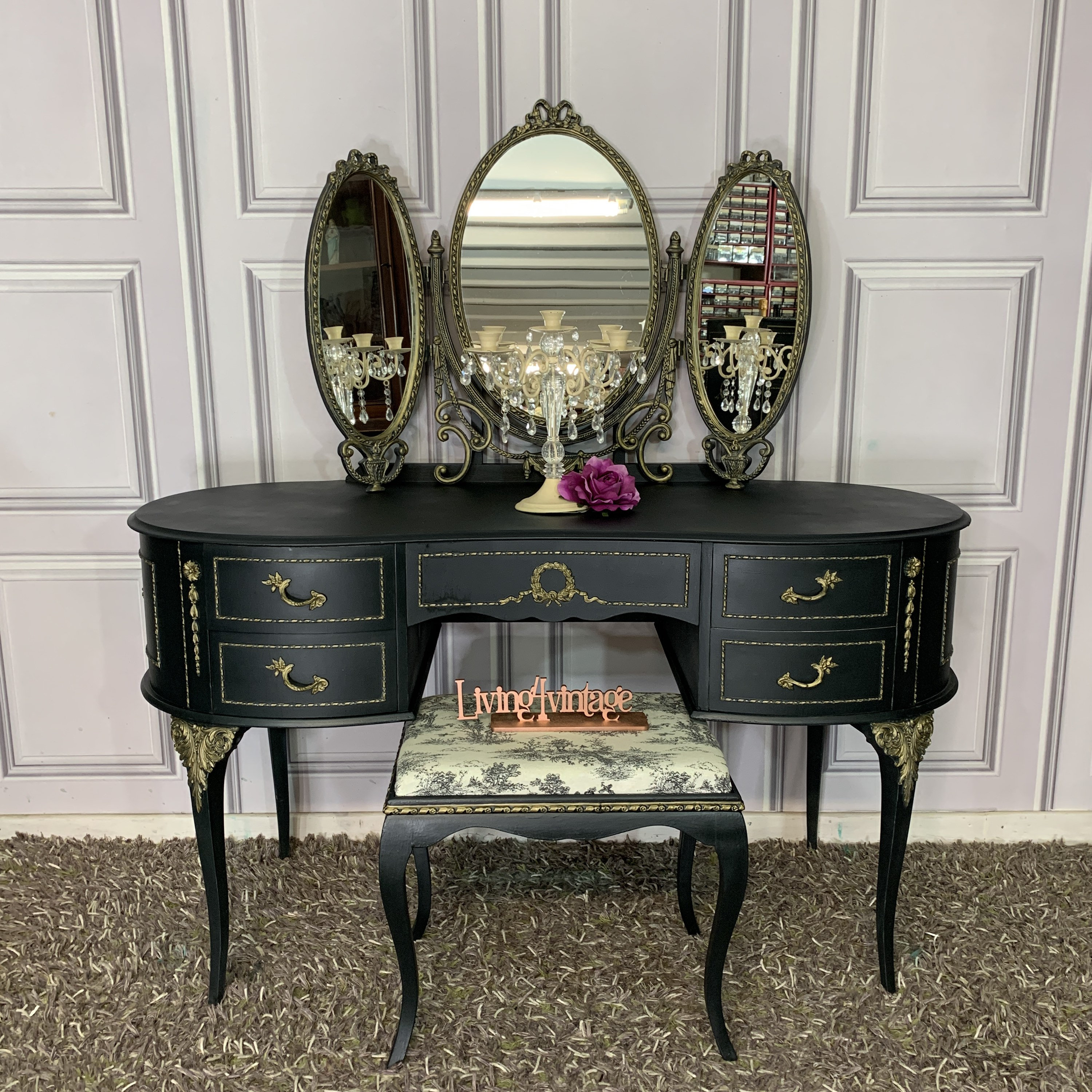 Black Bedroom Furniture Set Gothic Style Custom Order Etsy