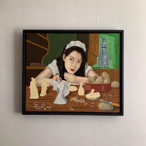 Original Michael McEvoy Oil Painting Wedding Planner Oil on Canvas Framed