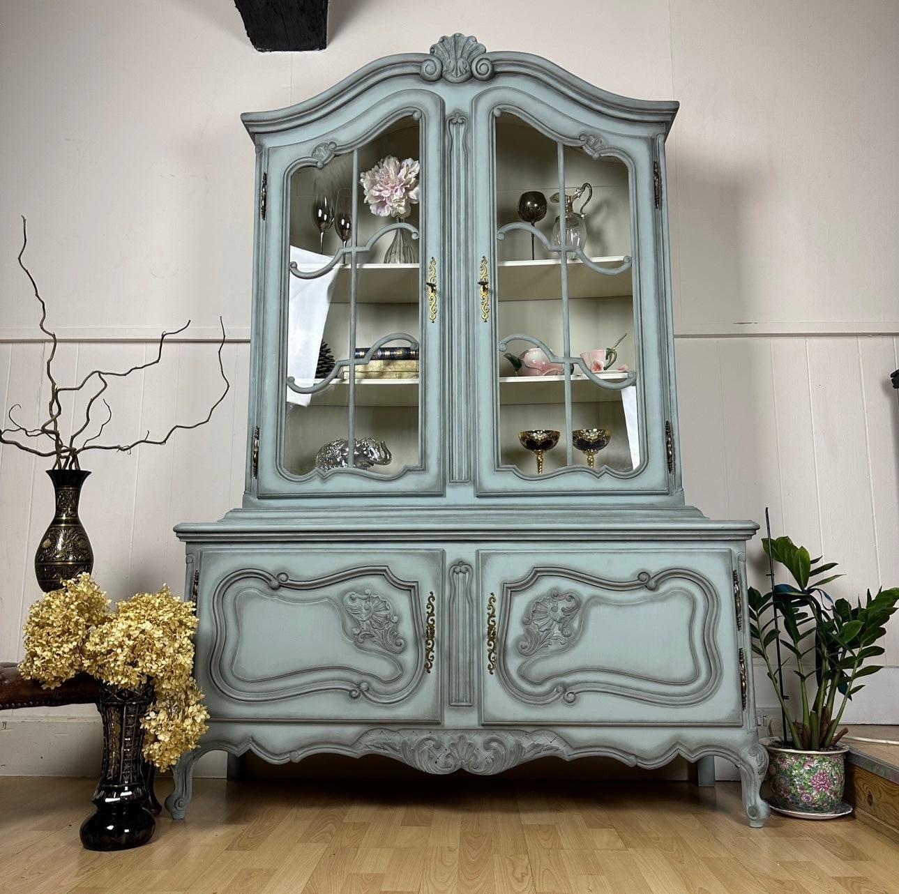 White China Cabinets With Glass Etsy UK