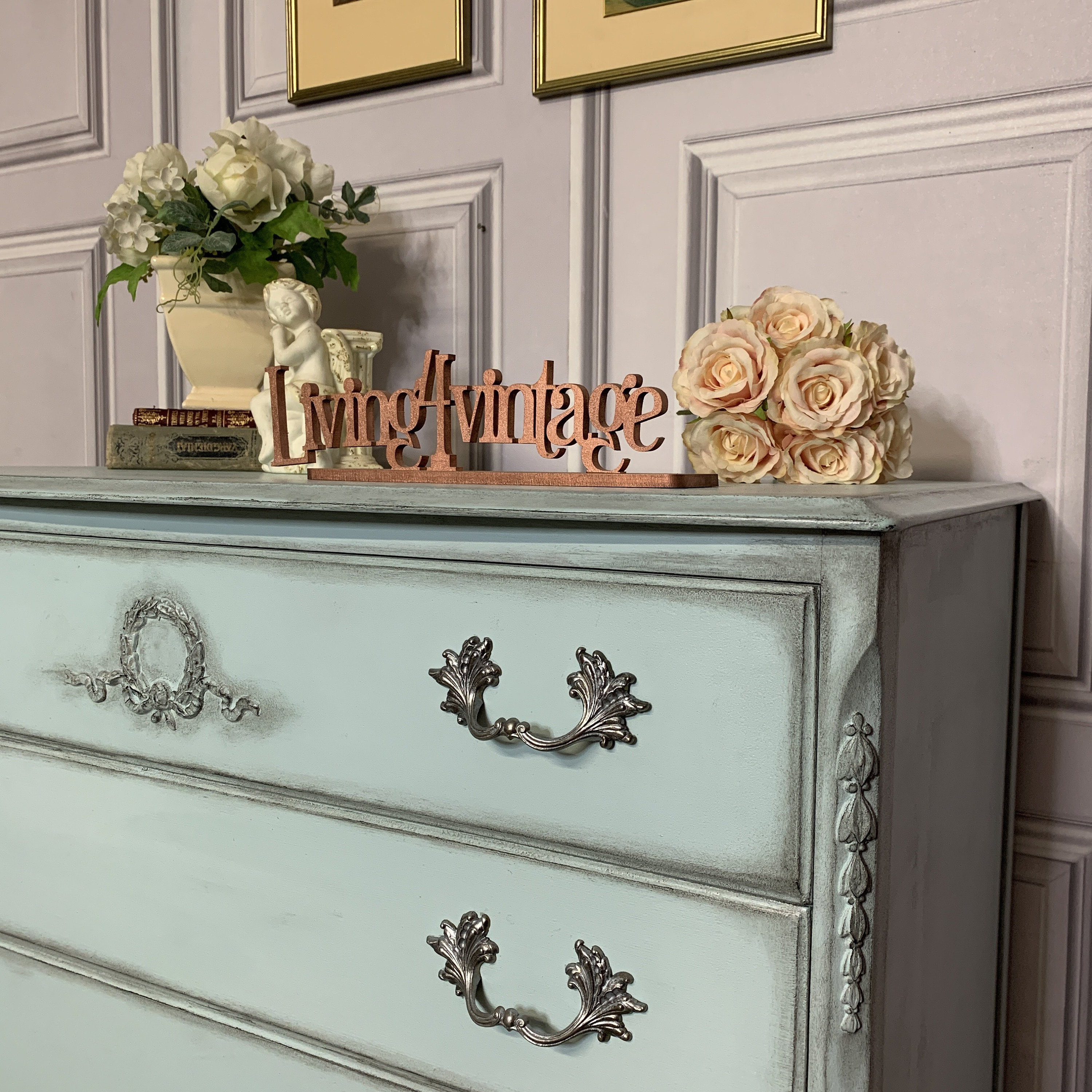 duck egg blue dresser Duck Egg Blue Dresser + Happy Accidents