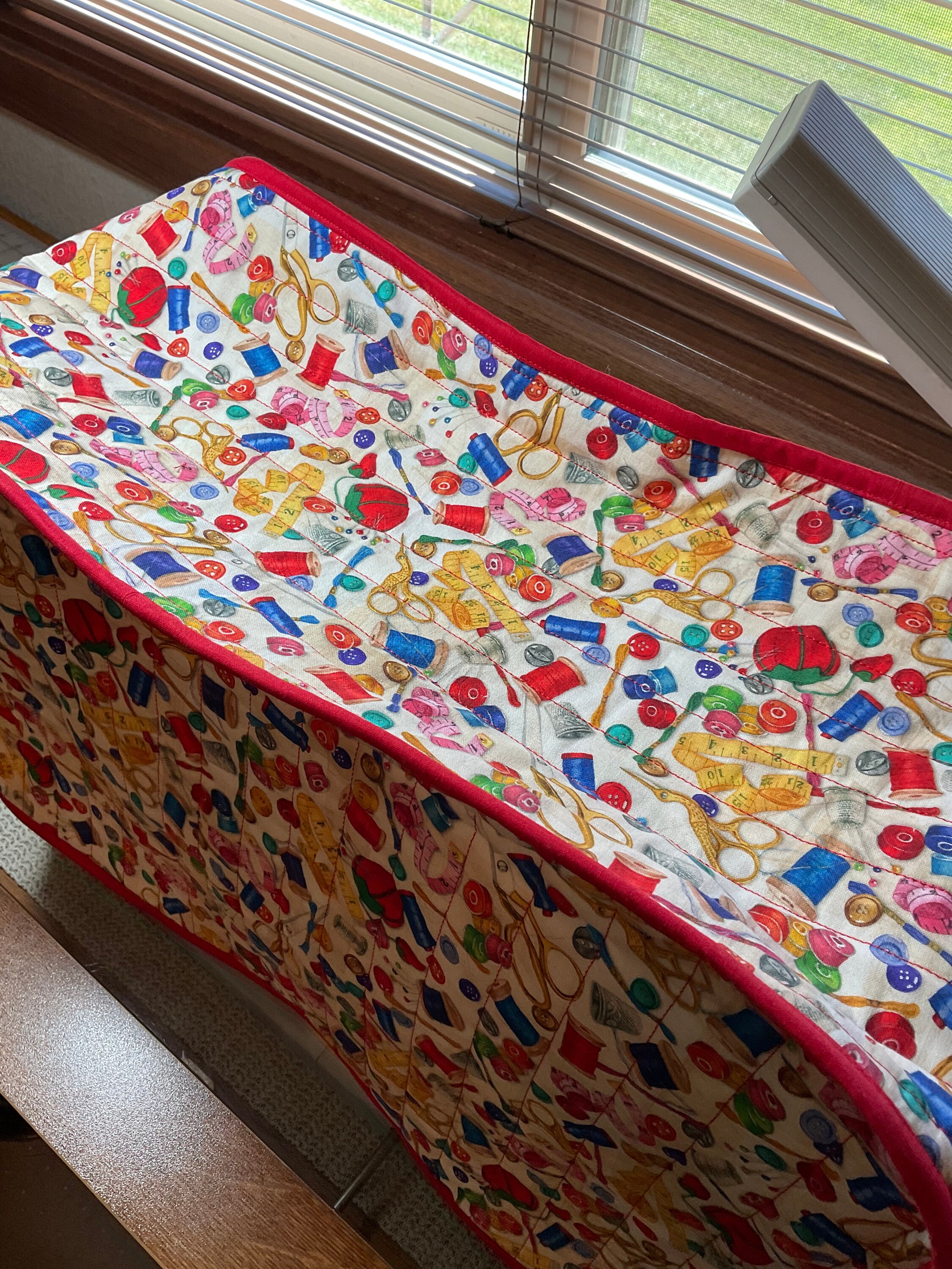 Larger Size Quilted Sewing Machine Cover Sewing Notions Print Etsy