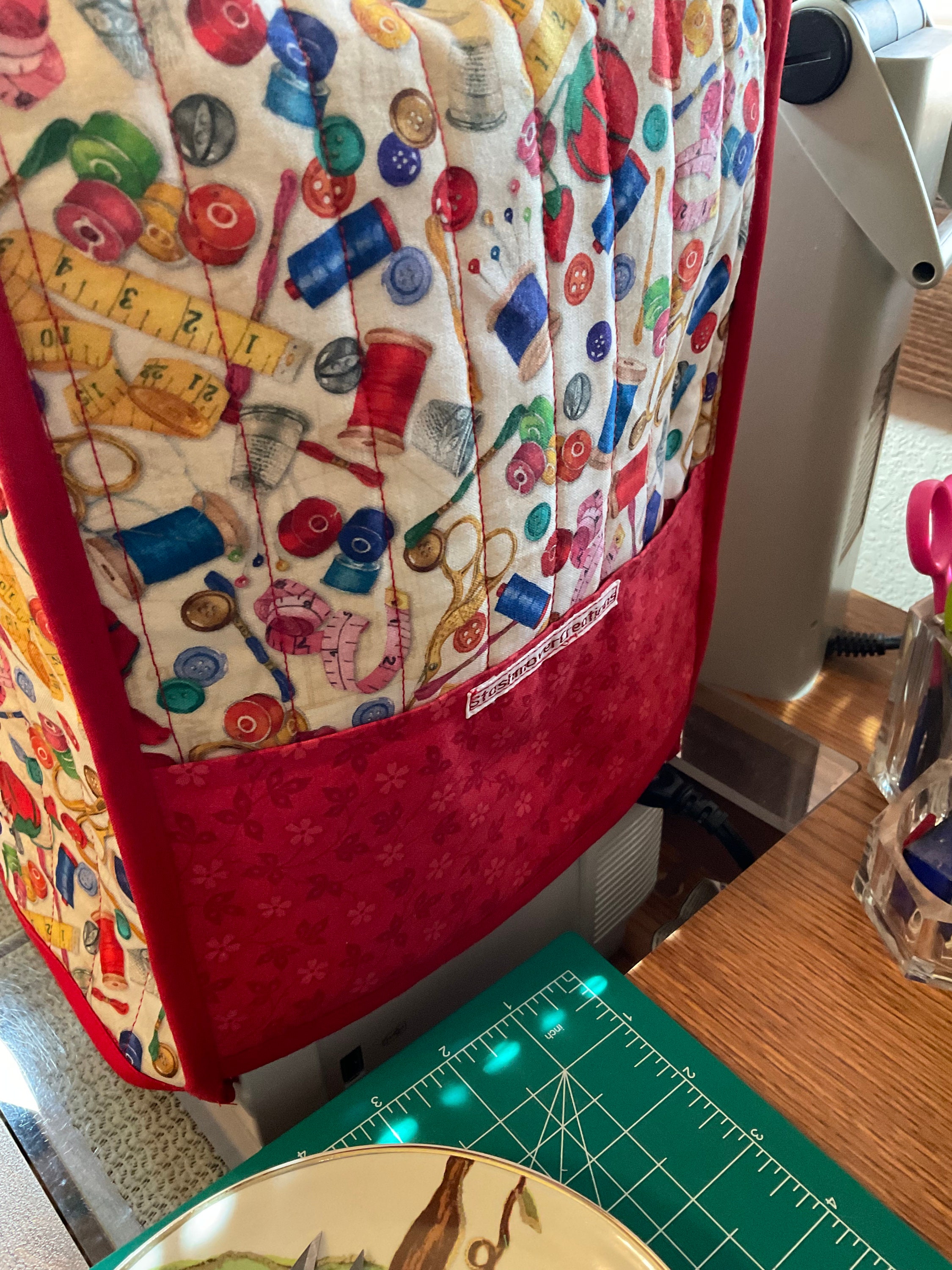 Larger Size Quilted Sewing Machine Cover Sewing Notions Print Etsy