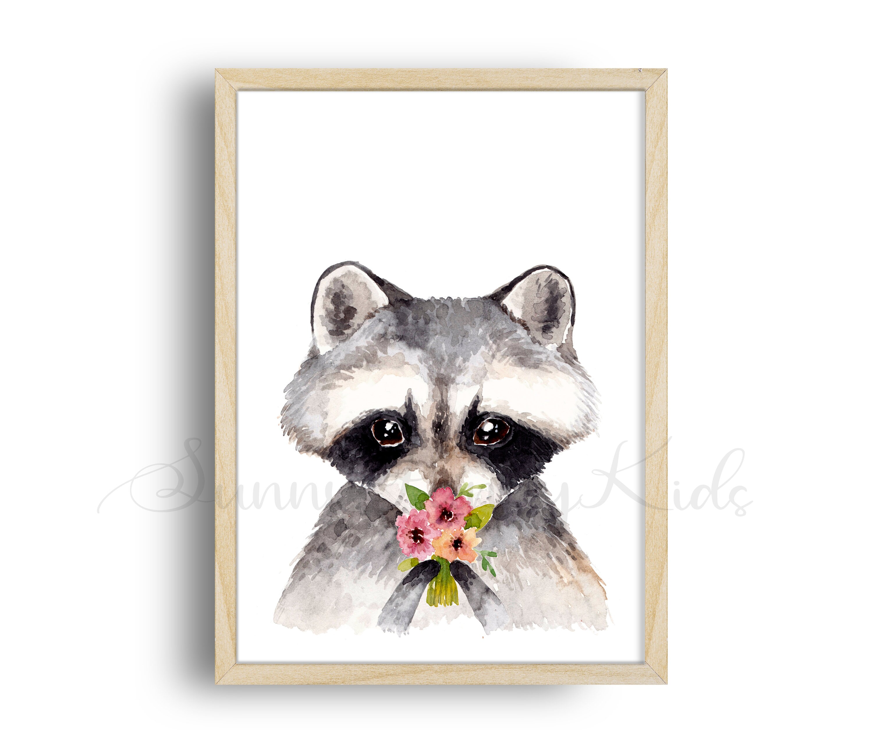 Details about   Raccoon Print Large Wall Raccoon Watercolor,Baby Gift,Nursery Decor Woodland 