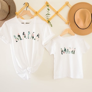 Mama & Mini Floral Matching White T-Shirts