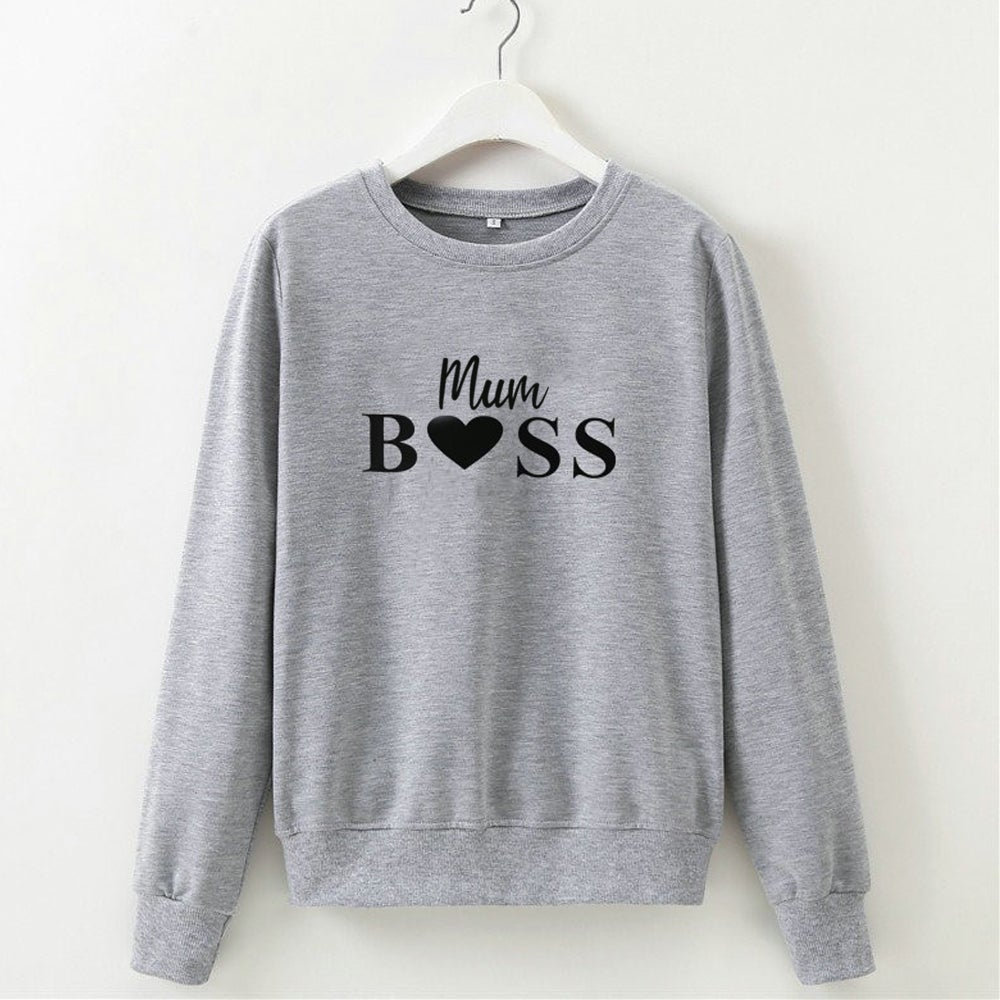 Mum Boss Heart Sweatshirt
