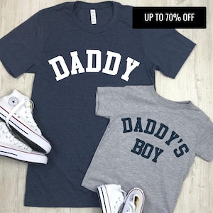 Daddy & Daddy's Boy College Matching T-Shirts