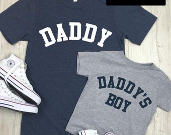Daddy & Daddy's Boy College Matching T-Shirts