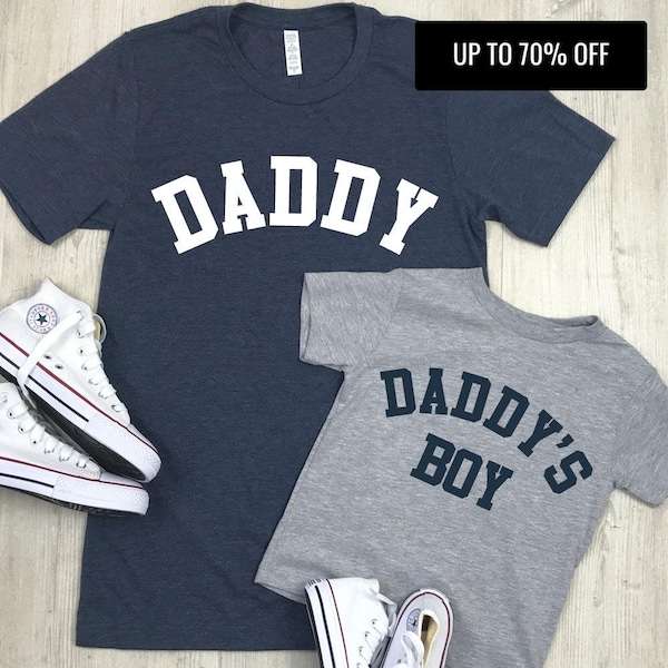 Daddy & Daddy's Boy College Matching T-Shirts