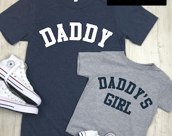 Daddy & Daddy&#39;s Girl College Matching T-Shirts