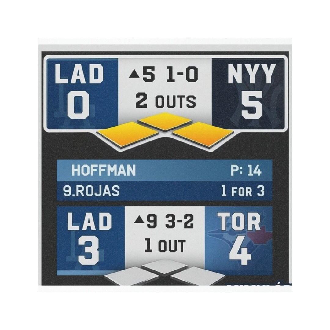 Dodgers World Series Baseball Scoreboards Car Fridge Magnet | Team ...