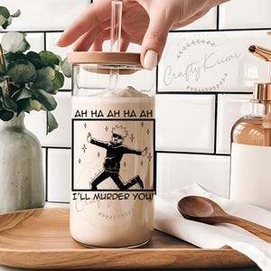 Gojo JJK, Sukuna Anime Glass Cup, Anime Coffee Cup,Cute Cup,Anime Gifts, Anime Cup,Manga, Iced Anime Cup, 16oz /Jujutsu Kaisen Free shipping
