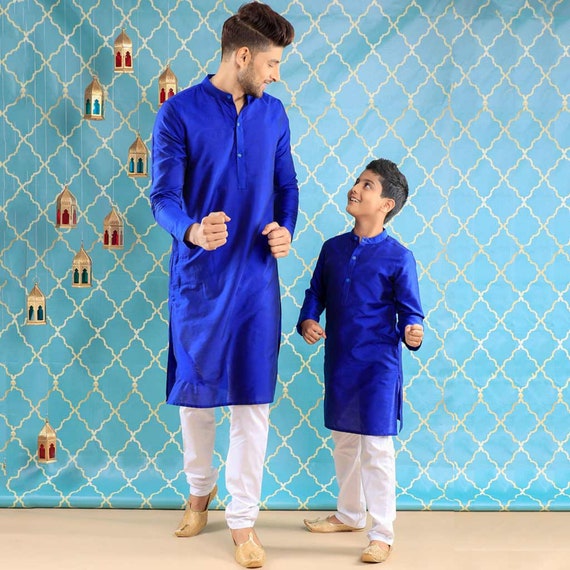 father and son matching kurta set