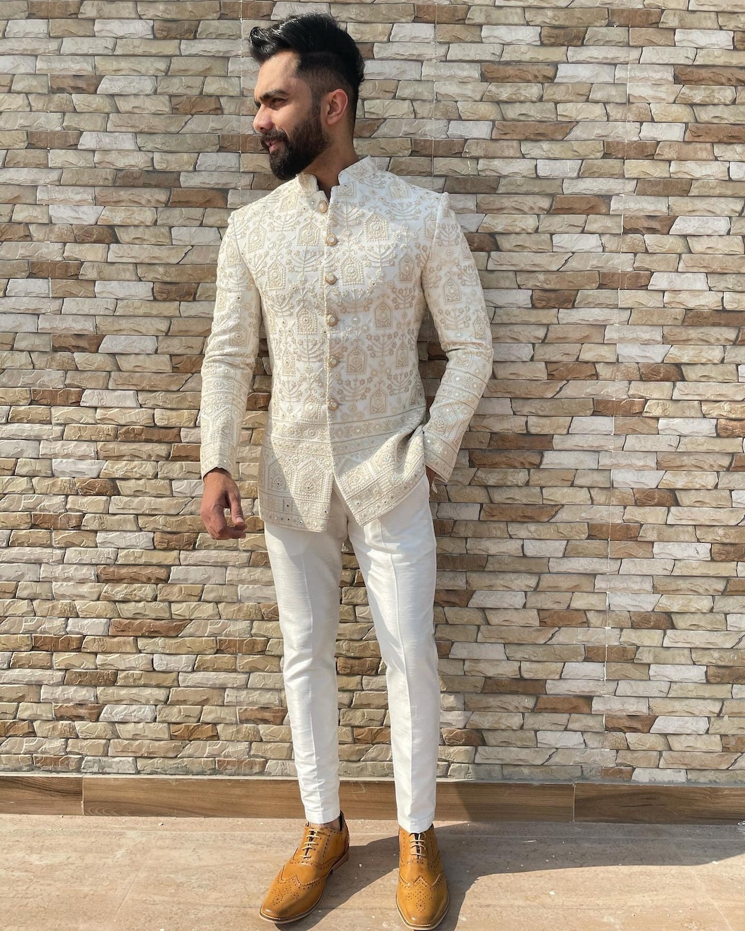 Aesthetic Ivory Wedding Jodhpuri Suit – Bagtesh Fashion