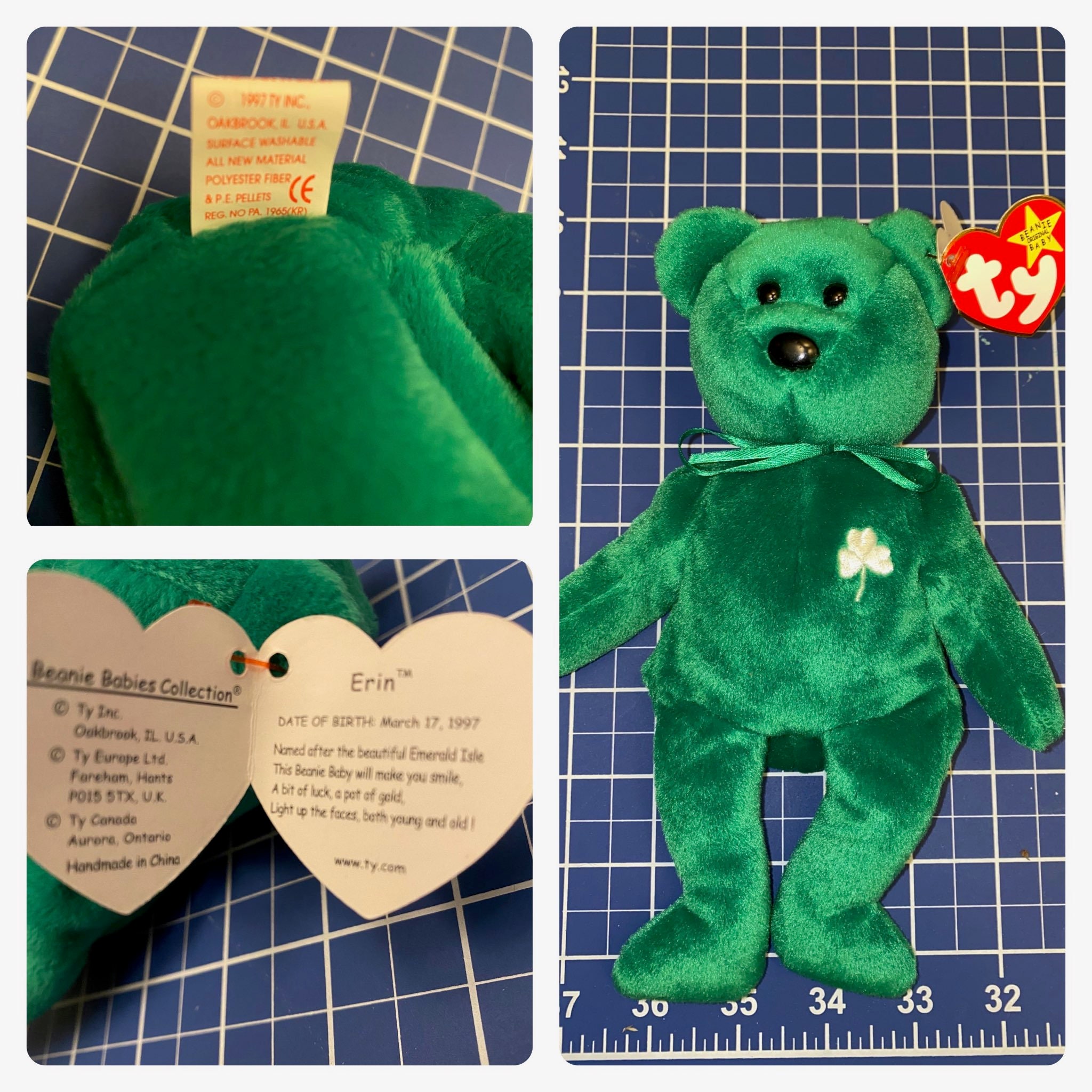 Rare 1997 Ty erin Beanie Baby Etsy