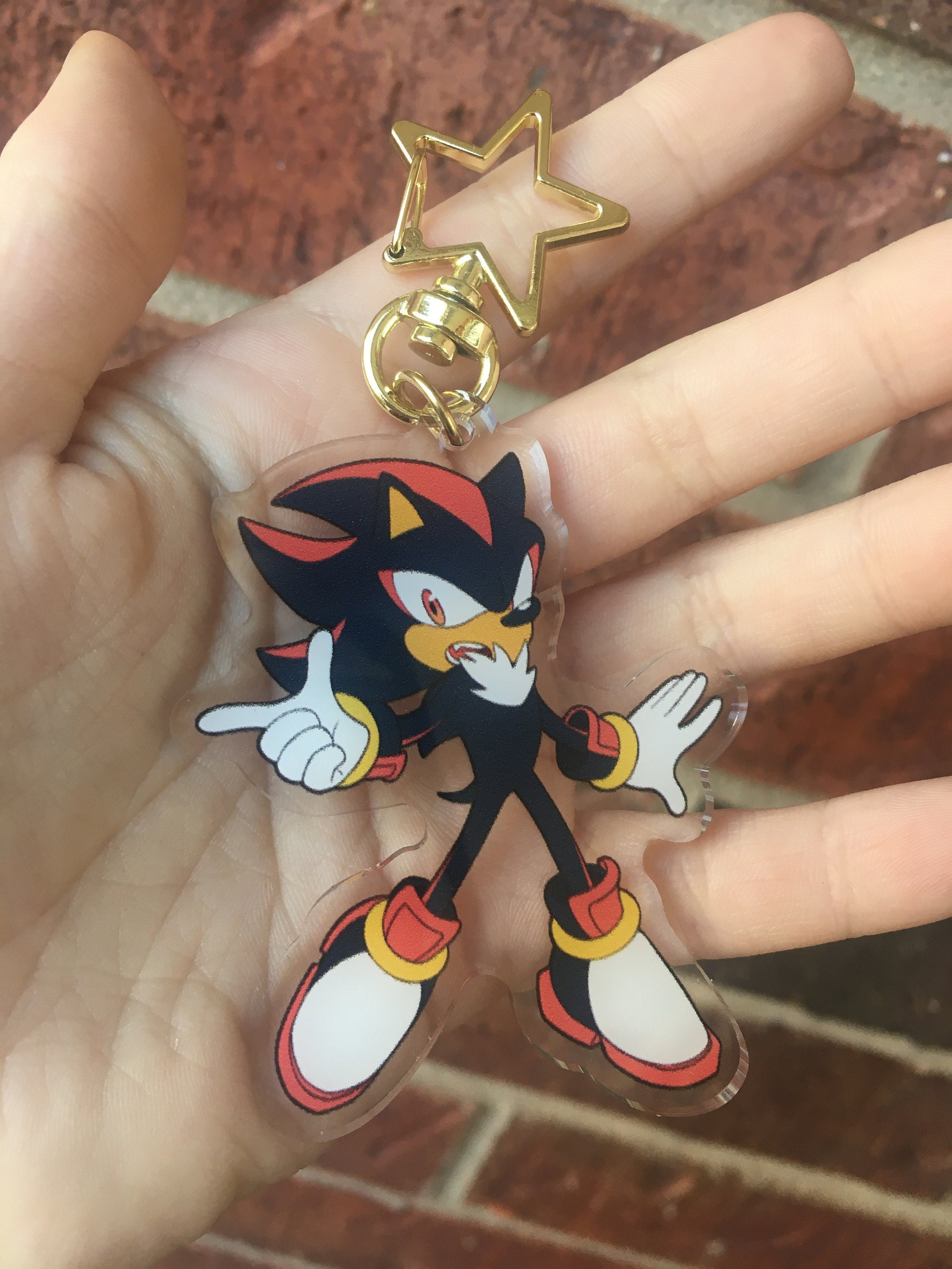 Sonic the Hedgehog - Shadow with Gold Rings 4 Action Figure