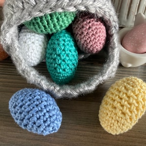 CROCHET PATTERN* Homestead Eggs & Basket, Crochet Pattern Home Decor