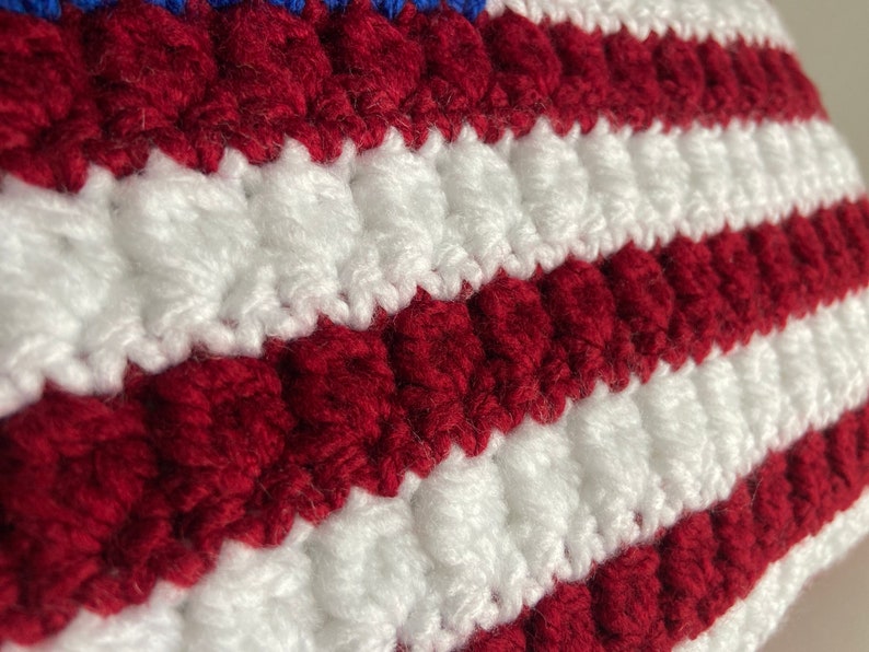 CROCHET PATTERN American Flag Crochet Pillow, Freedom Flag, Flag Pattern, Crochet Pillow Pattern image 5