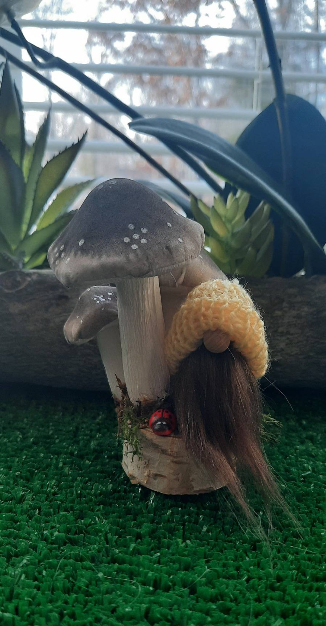 Mushroom Gnome (color Variations Available)- Farmhouse Gnome, Rustic ...