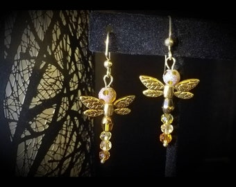 Swarovski Crystal Dragonfly Earrings