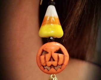 Halloween Earrings Pumpkins & Candy corn.