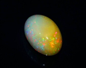 23.35 carat 100% Natural Multi Ethiopian opal, Opal Cabochon, Jewelry Making, Fire Opal, Opal Crystal. Size 23.4×15.4MM October Birthstone