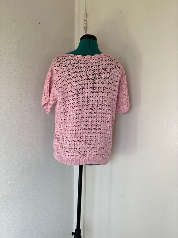 CROTCHET//Women’s Pink Sweater//Bulky//Pullover//… - image 2