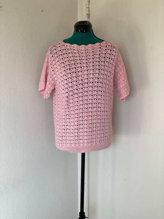 CROTCHET//Women’s Pink Sweater//Bulky//Pullover//… - image 5