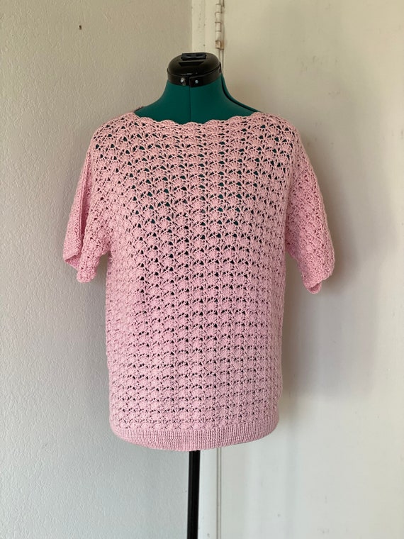 CROTCHET//Women’s Pink Sweater//Bulky//Pullover//… - image 4