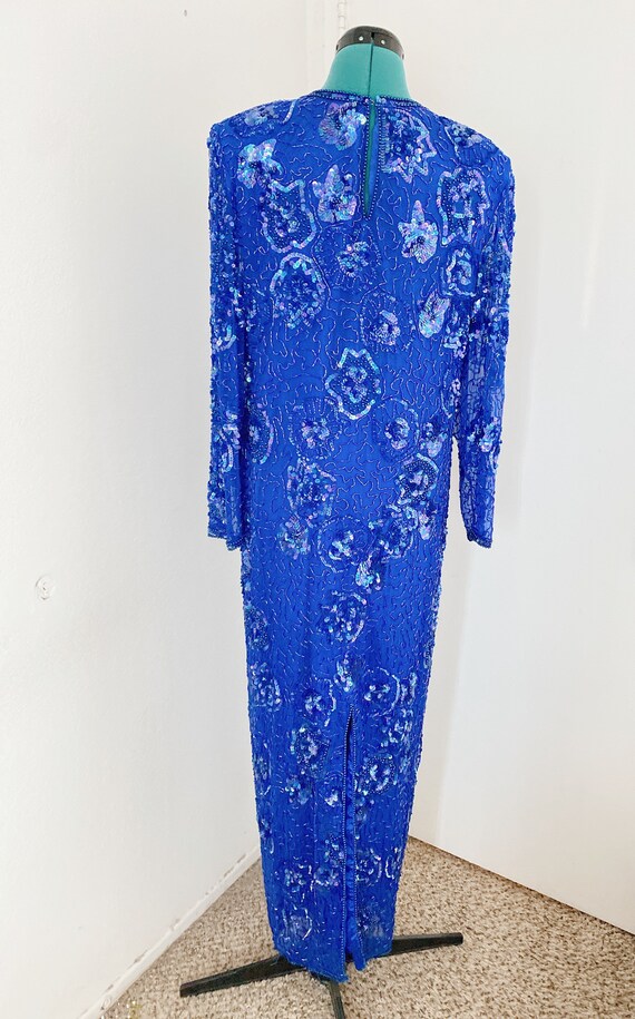 Outrageous Vintage SWEELO Electric Navy Blue Long… - image 3