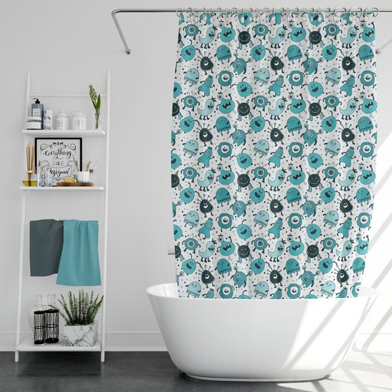 Items Similar To Blue Monsters Shower Curtain Kids Curtains Items Similar To Blue Monsters Shower Curtain Kids Curtains Funny On