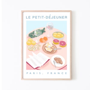 Le Petit-dejeuner, french breakfast art print, French art, kitchen decor, food art, art poster, special offer,  A5, A4, A3, A2