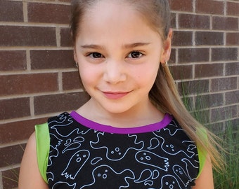 Halloween Geist Crop Top - Kinder - Kleinkind - Cheer - Outfit - Tanzkleidung