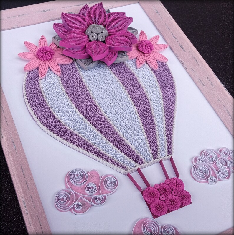 Hot Air Balloon Paper Quilling Wall Art Nursery / Kids Hot Etsy