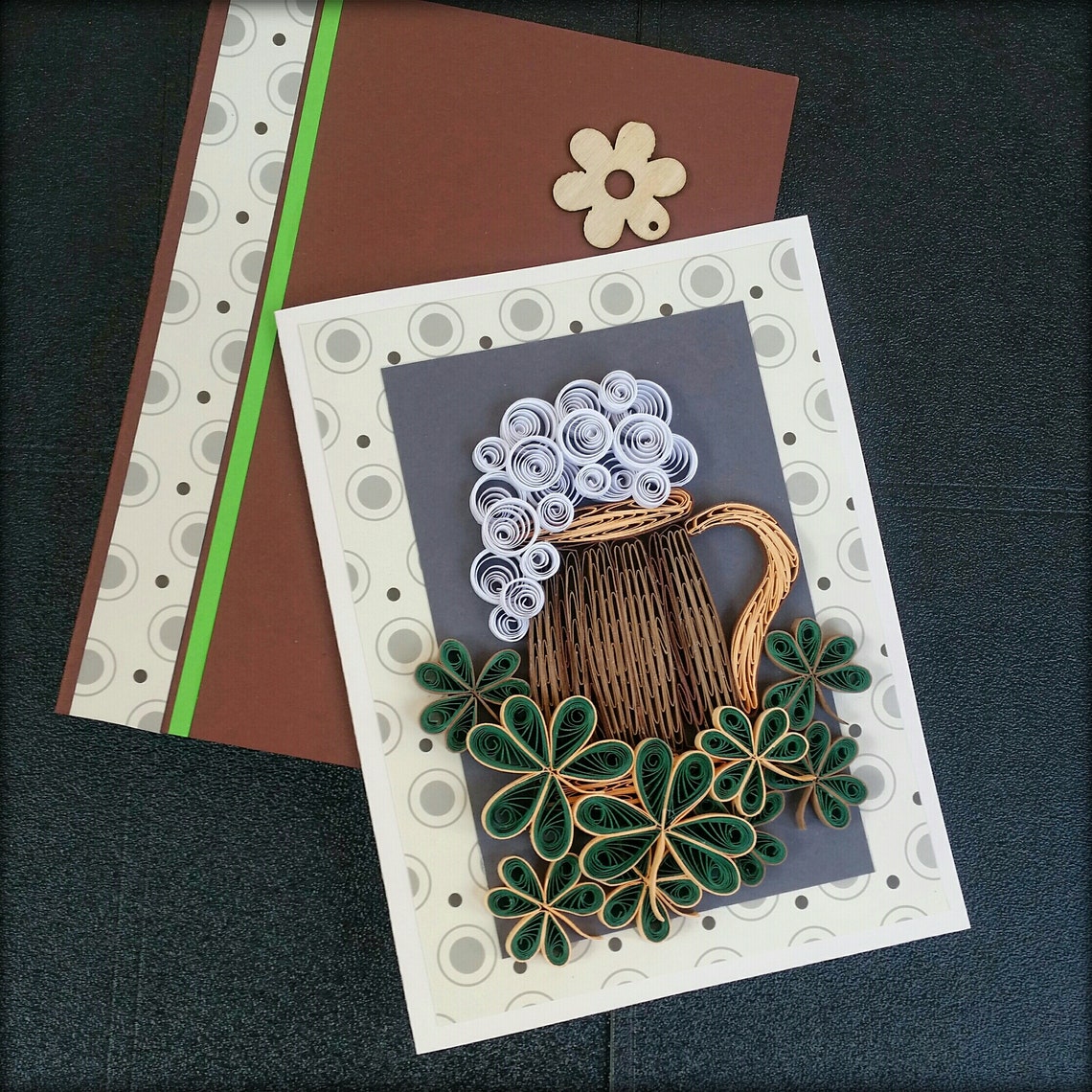 Quilling Card Beer Lover Card Birthday Card Card Gift Etsy