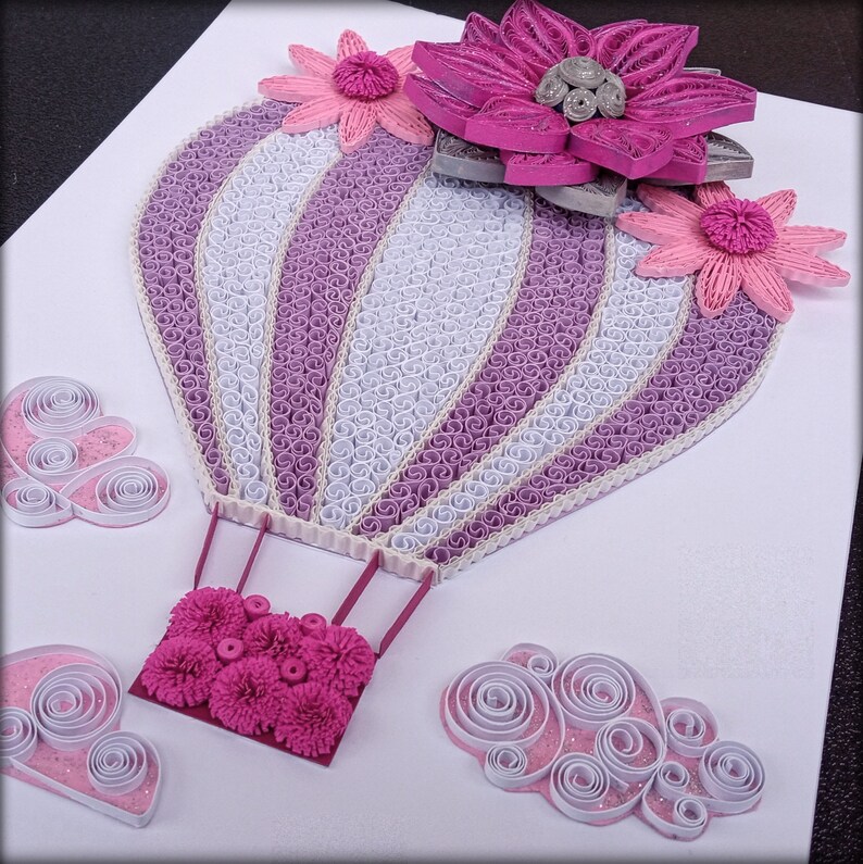 Hot Air Balloon Paper Quilling Wall Art Nursery / Kids Hot Etsy