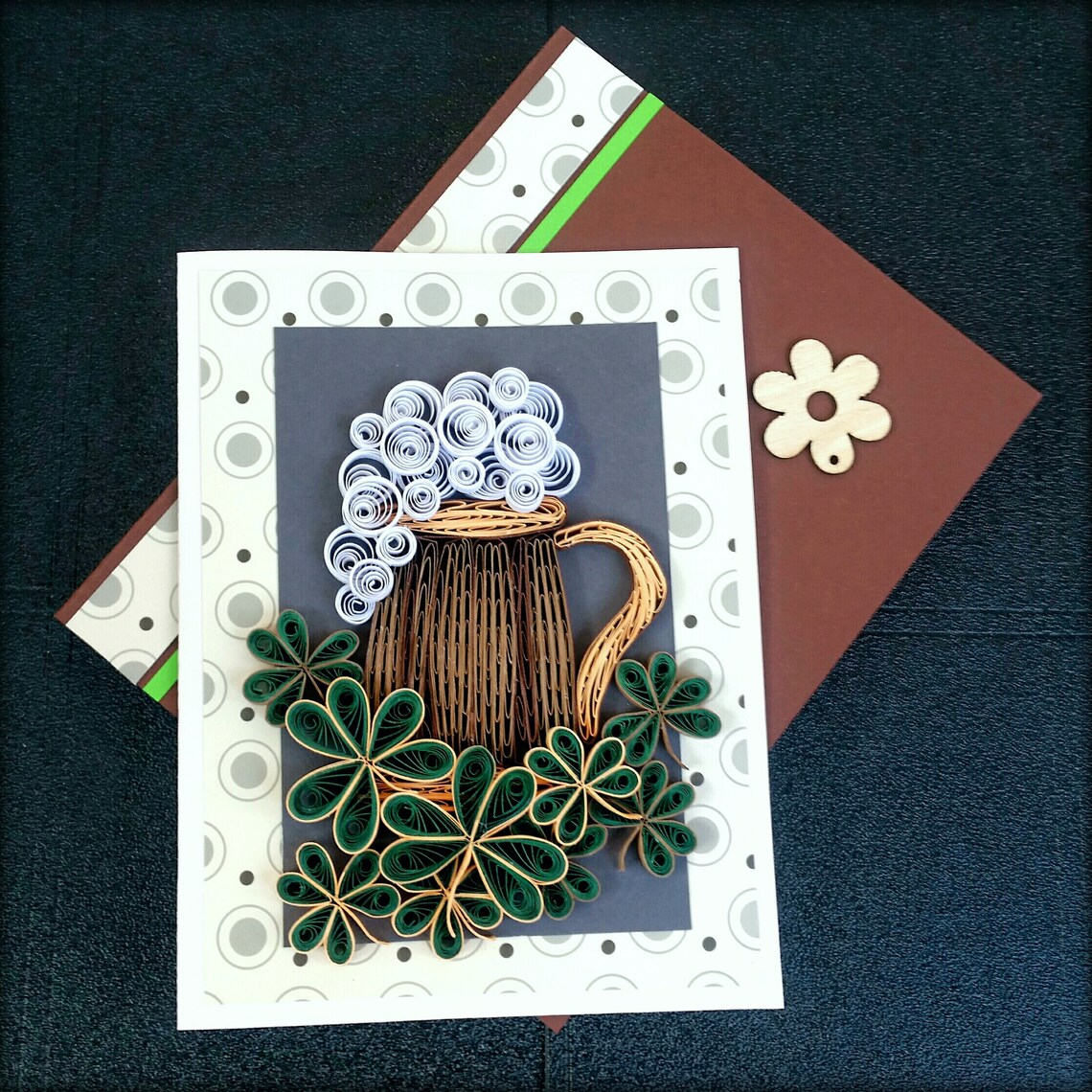Quilling Card Beer Lover Card Birthday Card Card Gift Etsy