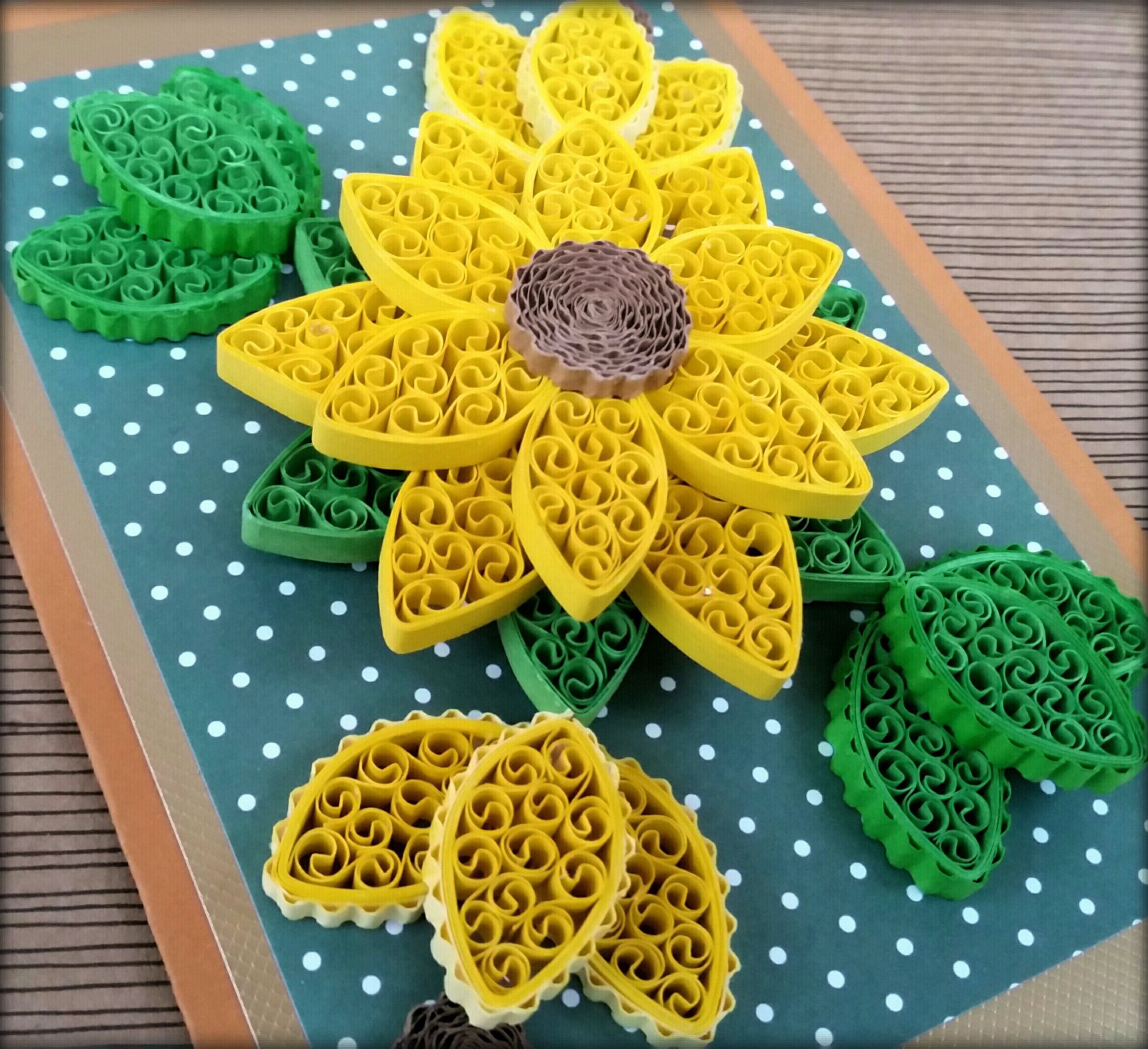 Quilled Sunflower Card Any Occasion Card Quilling Wall Art Etsy