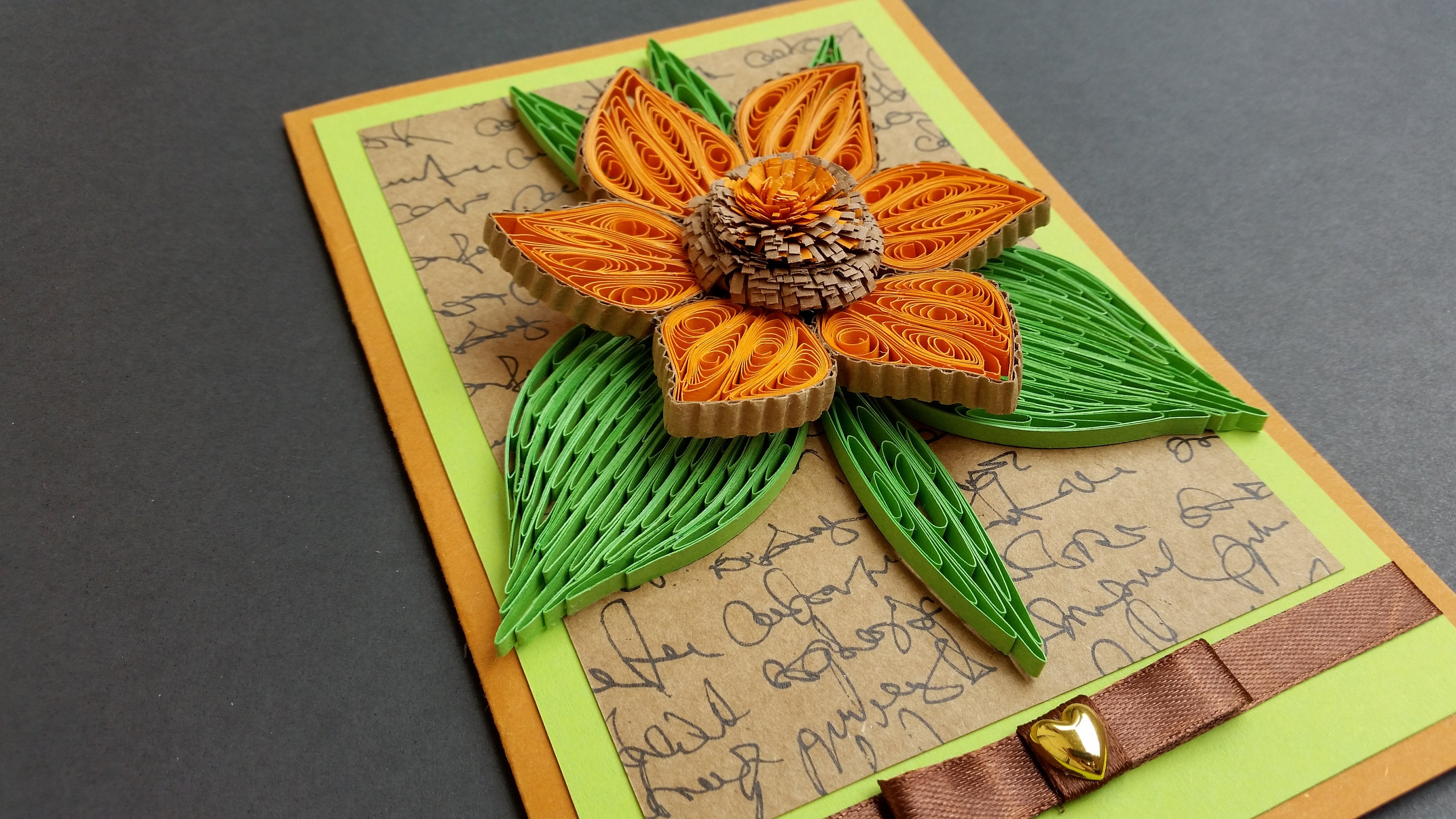 Quilling Flower Card Happy Birthday Card Gift for Her Etsy