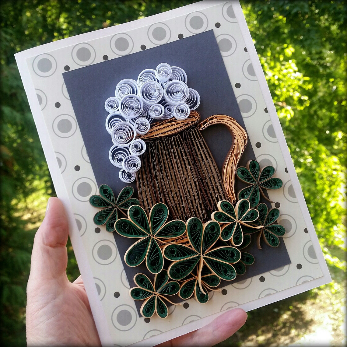 Quilling Card Beer Lover Card Birthday Card Card Gift Etsy