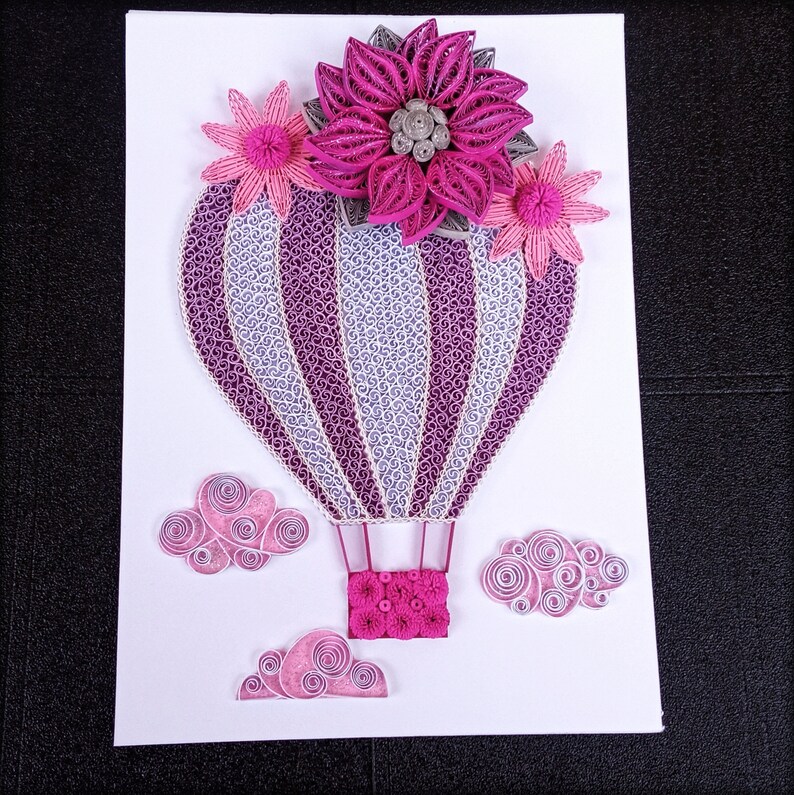 Hot Air Balloon Paper Quilling Wall Art Nursery / Kids Hot Etsy