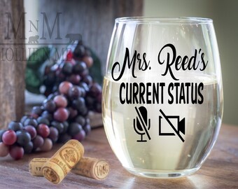 Download Teacher Wine Glass Etsy