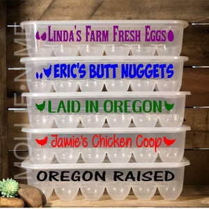 Personalized Egg Carton - Funny Egg Container - Egg Holder - Egg Storage - Reusable Egg Holder - RV Egg Container