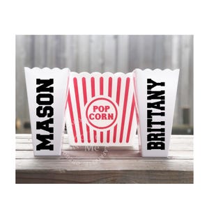 Personalized Popcorn Tub - Birthday Party Favors -  Popcorn Container - Family Popcorn Container - Popcorn Party Theme -