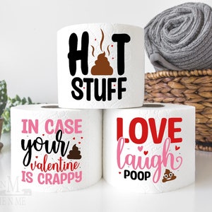 Love Laugh Poop Valentine&#39;s Toilet Paper: Sarcastic Gag Gift