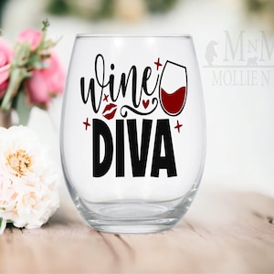 Verre à vin sans pied Wine Diva : cadeau pour une soirée entre filles